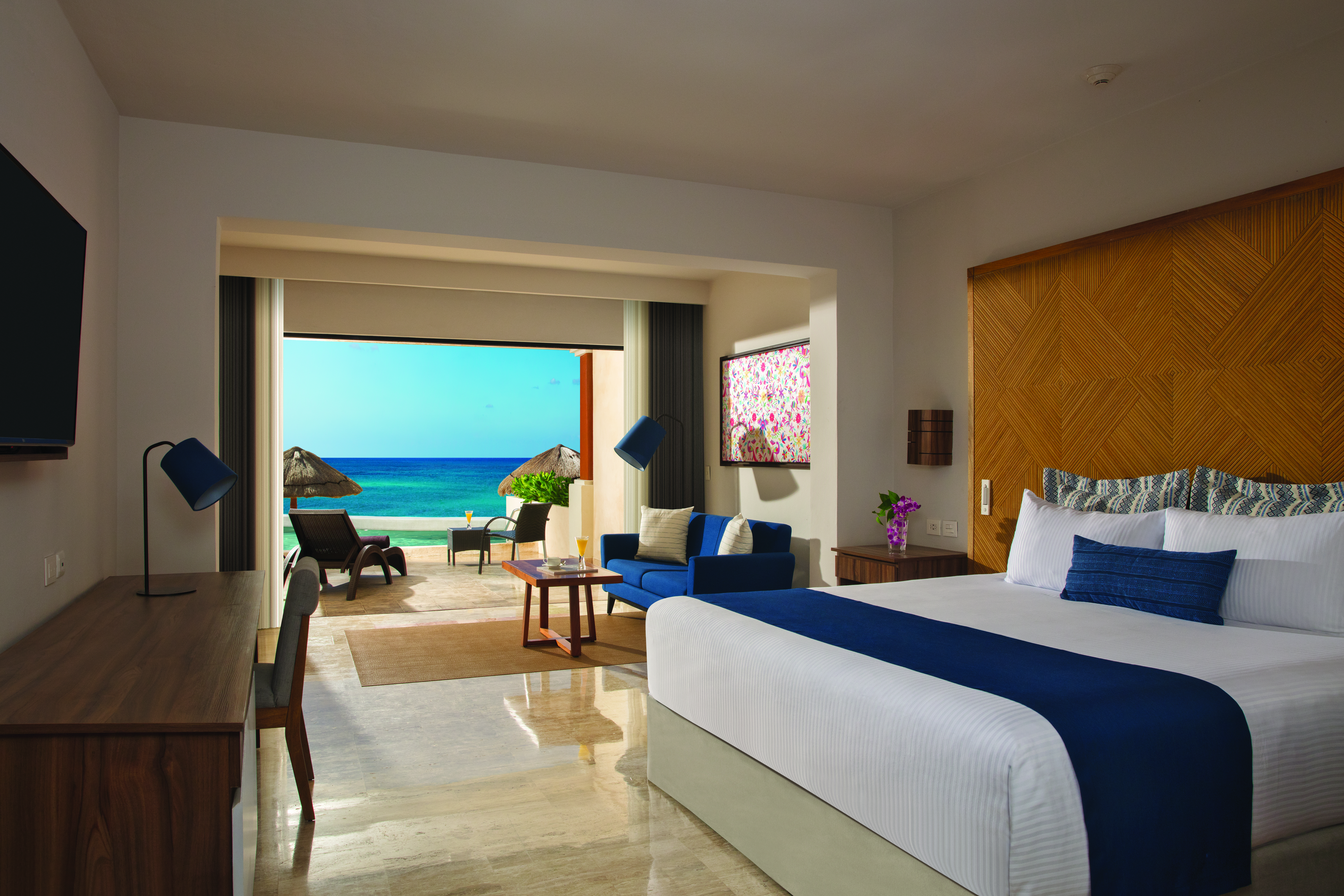 Dreams Sapphire Resort & Spa ocean front suite.