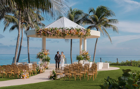 Wedding cliff gazebo.