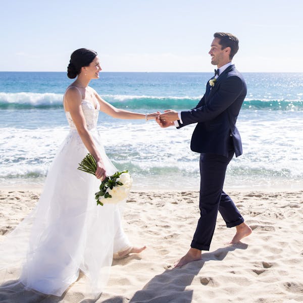 Hyatt Ziva Los Cabos Beach Wedding Couple 2