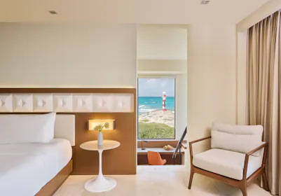 Hyatt Ziva Cancun Oceanfront Lighthouse suite.